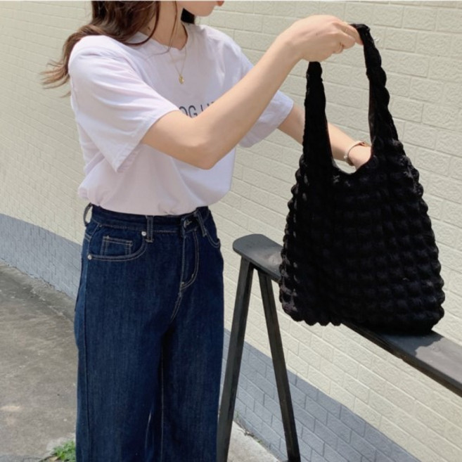 버블 폼폼 데일리 퀼팅 구름빵 에코백 숄더백 1601