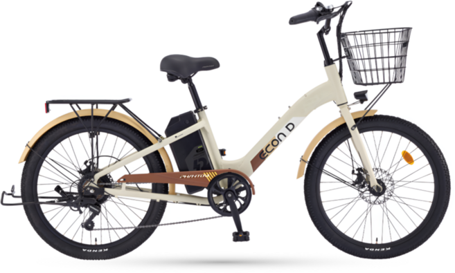 2025 삼천리 24 팬텀 이콘 D 전기자전거 출퇴근 입문용 운동용 바구니, 크림(무광), 알루미늄