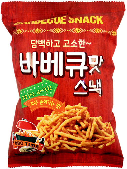 대용량갓성비501_싱싱푸드 바베큐맛스낵 100g/업소용과자사탕인간사료안주사무실모임간식, 1, 100g