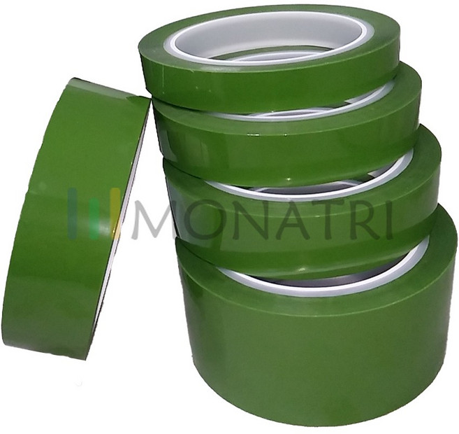 실리콘테이프 고온 내열 마스킹테이프 10mm~50mm x 50m 두께 65미크론 1개 녹색, 20mm