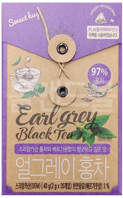 스위트허그 얼그레이 홍차 2g x 20개입, 1개