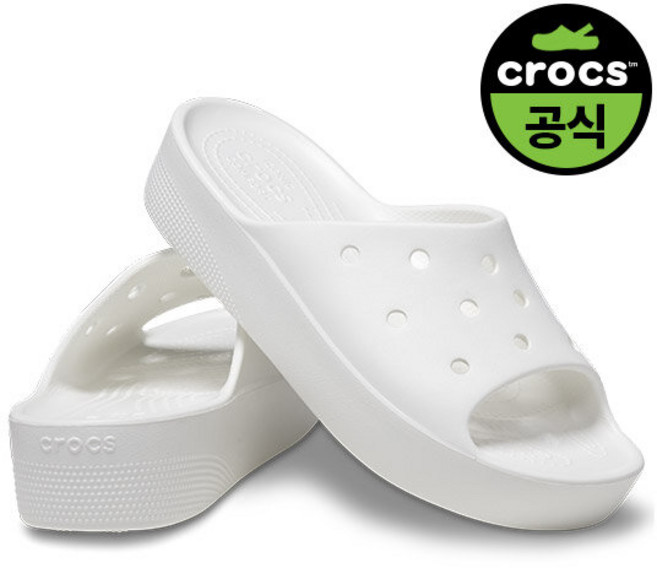 크록스 공식 여성 CLASSIC PLATFORM SLIDE WT (23SWSL208180)