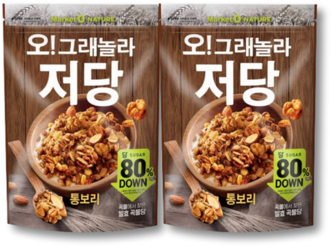 오리온 마켓오 오그래놀라 저당 통보리 시리얼, 1개, 510g