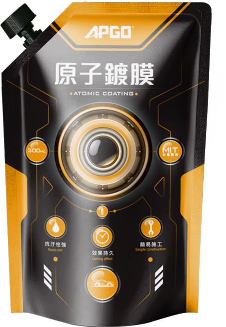 APGO原子鍍膜補充包 抗汙持久 簡易施工 保護車漆 提升光澤, 1, 300ml