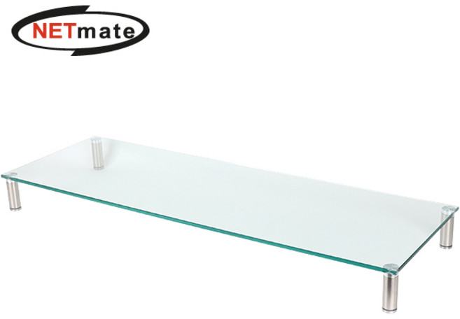 강원전자 넷메이트 다용도 강화유리 받침대(클리어/특대) NM-GCD04N, 1개, 상세페이지 참조