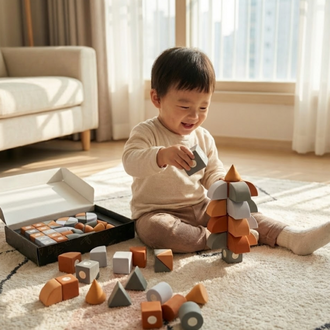 [청력보호] 매그조이 자석블럭 블럭장난감 자석 교구 놀이, 24pcs