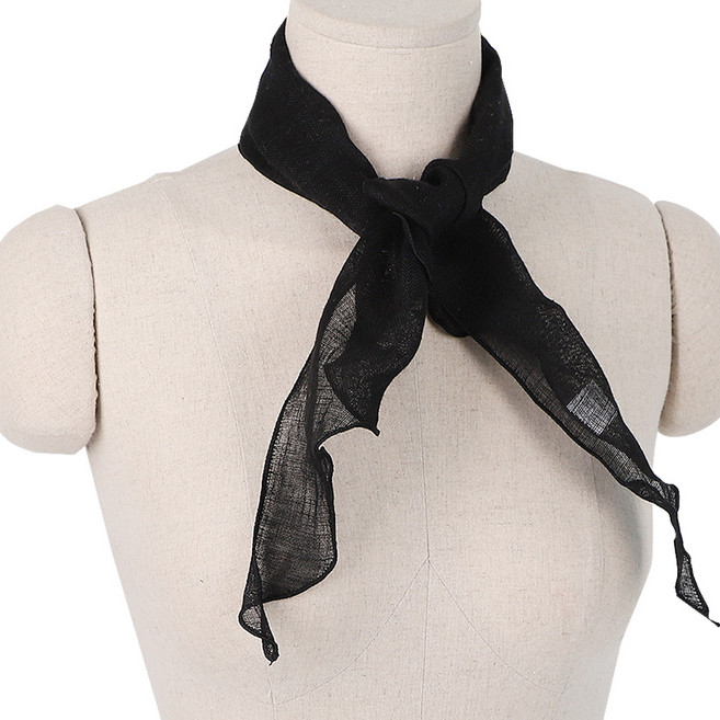 100% 린넨 마 삼각 스카프