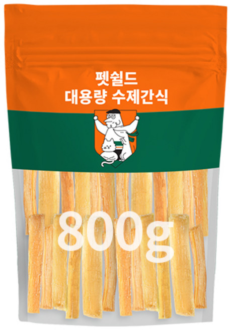 펫쉴드 강아지 수제간식 대용량 5% 할인특가, 800g, 1개, 슬라이스 소떡심