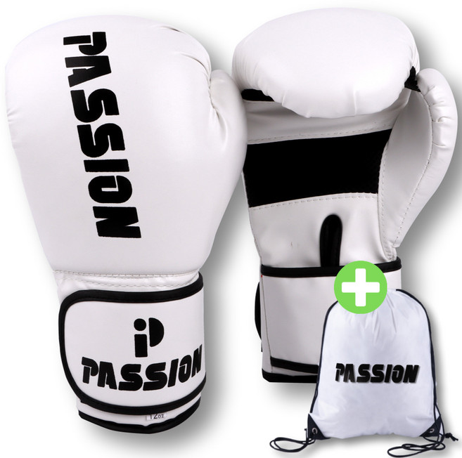 패시온 복싱글러브 권투글러브 양손세트, 1개, 화이트(전용가방포함)
