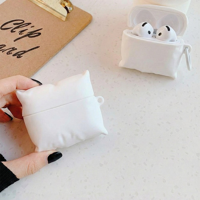 앤티키 필로우 에어팟케이스, 1개, 화이트, 에어팟1/2세대