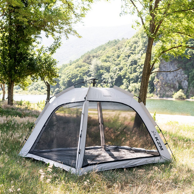 카즈미 와이드 파노라마 오토 그늘막 텐트 K221T3T16, 3~4인용