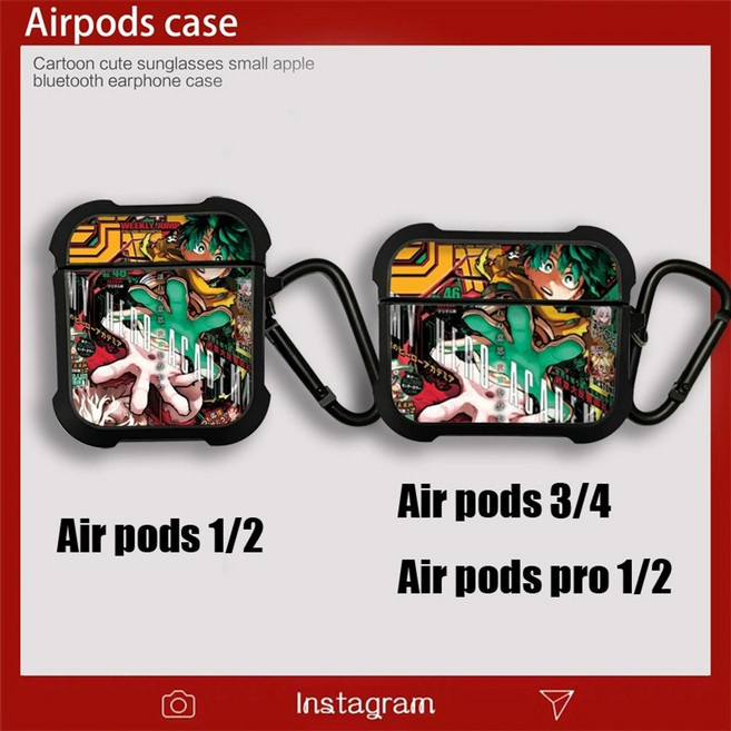 15종 나히아 에어팟케이스 토가히미코 에어팟 프로 케이스 나의히어로 아카데미아 굿즈 토도로키 히로아카 다비, 에어팟 1세대, I 미도리야