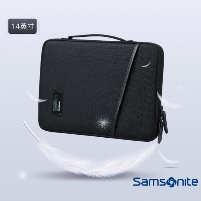 Samsonite 新秀麗 筆記型電腦手提包 肩背包 喵之隅, 黑色(宅配可貨到付款), 1個