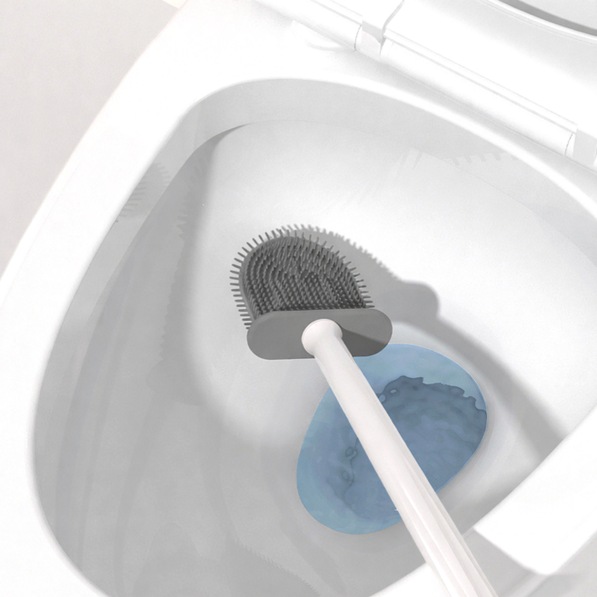 다루리 클린데이 실리콘 변기솔 무타공 벽걸이형, 화이트, 1개