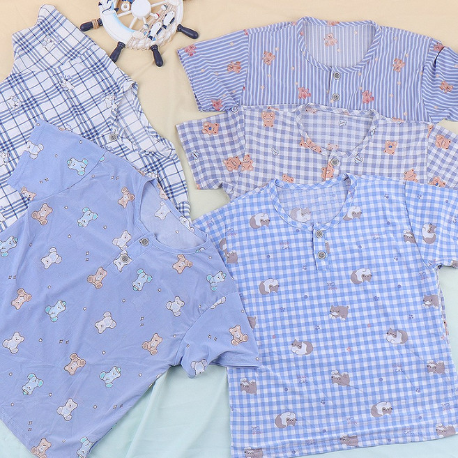 오브 26's/s 주니어남아 반팔 냉감 상하세트 여름잠옷 아동잠옷