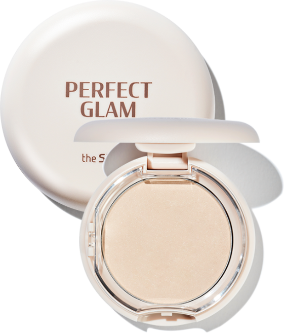 [더샘] @당일출고 @본사정품 * 보송하면서도 반사판을 댄 듯 투명한 광 피부를 연출 * 퍼펙트 글램 글로우 팩트, 1개, 화이트