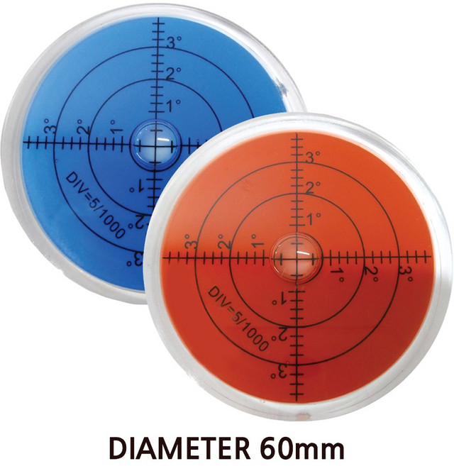 그린경사기 퍼팅라인을 보여주는 60mm 수평기, 레드