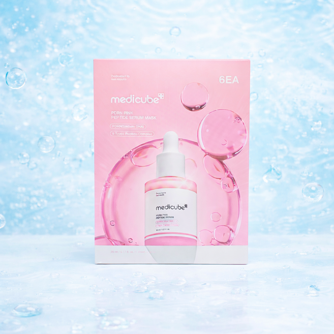 [메디큐브] PDRN 핑크 펩타이드 앰플 마스크, 1개, 6개입