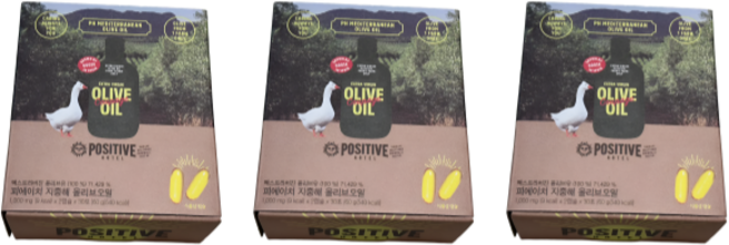 파지티브호텔 올리브오일 캡슐 쿠파주 30포 x 2박스 (총60포), 3개