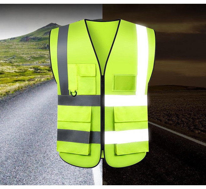 貝比 反光背心 伸縮超亮高彈力 交管衣 工地背心 夜跑安全 臺鐵, 背心頂級款-綠, 1個