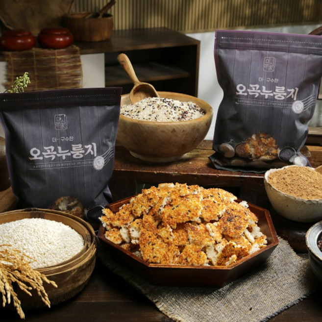 미식본가 오곡 파로 누룽지 국산 카무트 누룽지, 4개, 530g