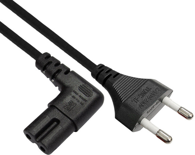 마하링크 국산 AC 8자 코드 파워케이블 ㄱ자 블랙 CP-1476, 1개, 2m