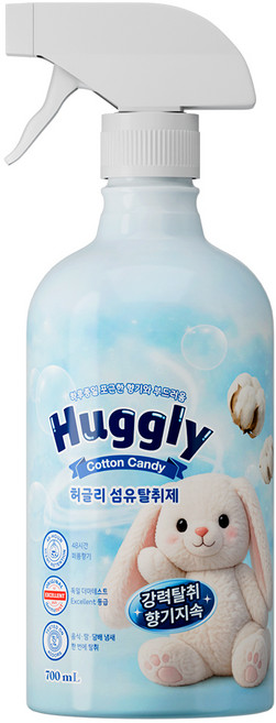허글리 코튼캔디 대용량 섬유탈취제 본품, 1개, 700ml