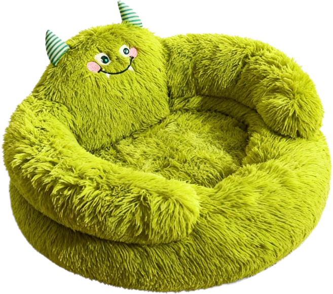 별빛상회 강아지 방석 통세척 가능 장모 반려동물 쿠션 고양이 침대, 1개, 생기 그린