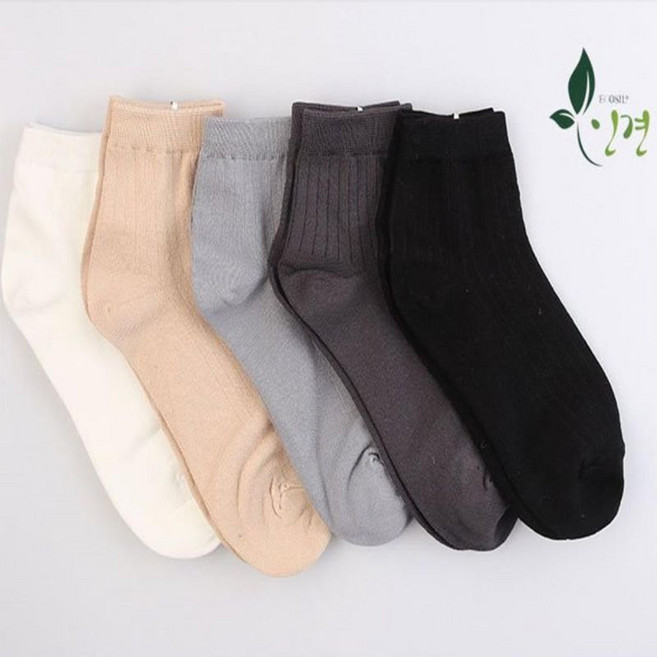 다잇템 여자 색상 중목 SS 5족 쁘띠 인견 국산 양말