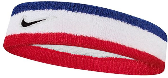 나이키 스우시 클래식 헤어밴드 1P, 블루화이트레드혼합, 1개