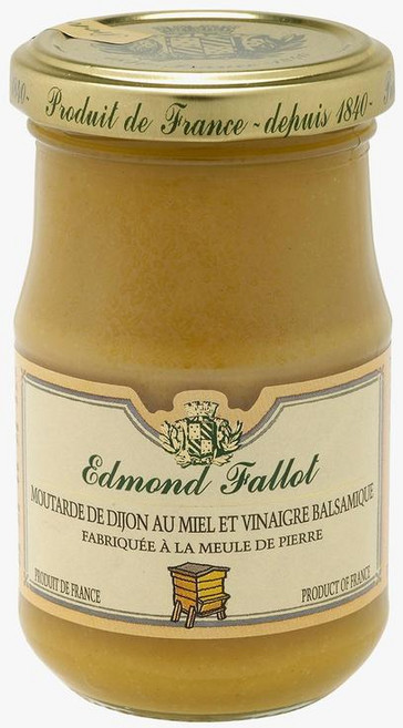 프랑스 에드몬드 팔롯 Edmond Fallot Dijon mustard with honey and balsamic vinegar 꿀과 발사믹 식초를 곁들인 디종 머스타드 210g, 10개