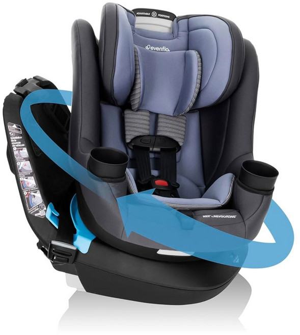 이븐플로 REO 바이 리볼브360 회전 2-in-1 컨버터블 카시트 360도 부터 까지 앞뒤면 컴팩트, Brookline