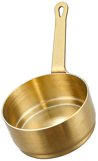 빠른 면발과 우유 보온에 좋은 스테인리스 스틸 소스팬 소스팬, Gold, 1개