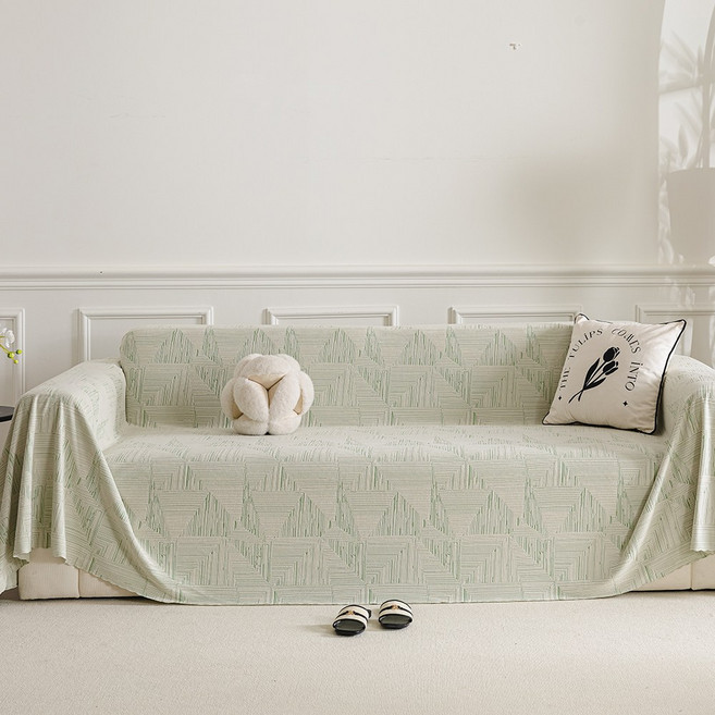 EMME 폴라플리스 소파커버 - 세탁기 가능 & 사계절 사용 가능, 1개, Green