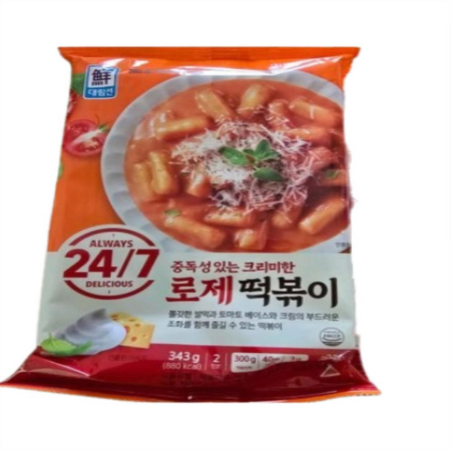 사조대림 대림선 24/7 로제떡볶이, 343g, 6개