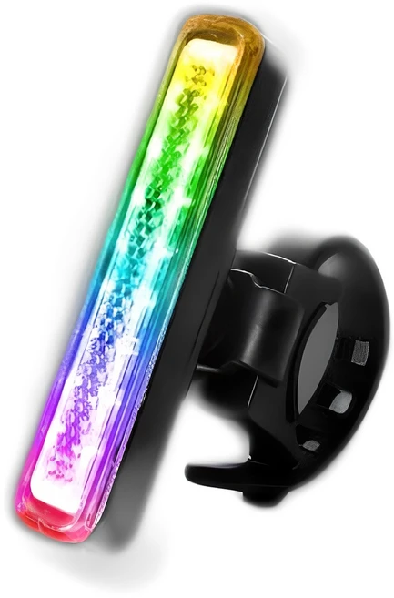 나이트큐브 NR 카멜레온 레인보우 LED자전거라이트 후미등, 혼합색상, 1개 - 쿠팡