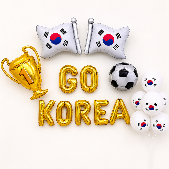 월드컵 풍선장식 응원포토존 태극기 풍선 2026-2 go korea가랜드