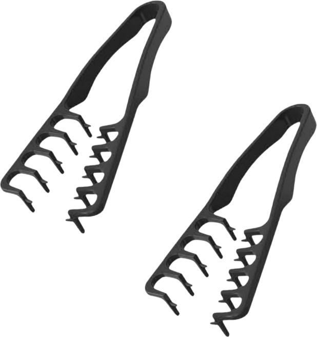 케이엠 집게형 헤어볼륨 브러쉬 쉐도우펌 스타일, 2개, 블랙