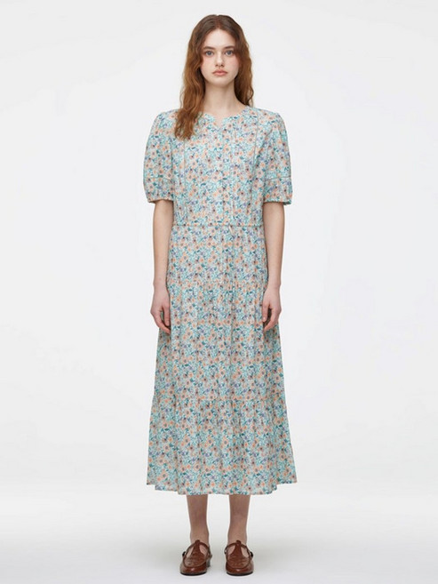 [백화점 정품] 써스데이아일랜드 플라워 핀턱 원피스 T254MOP218W