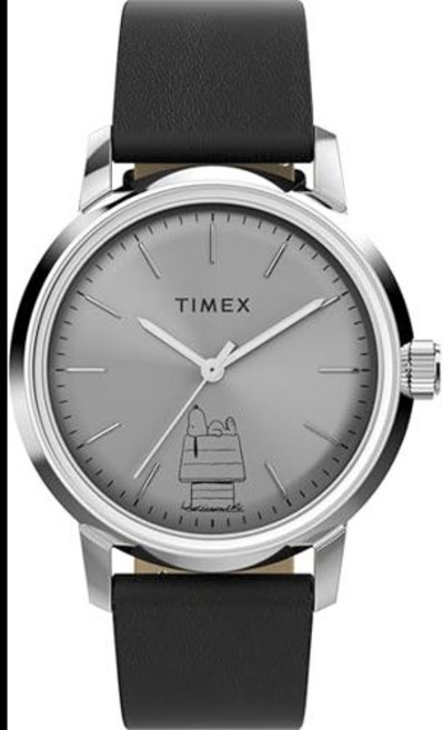 Timex 남성용 Peanuts Marlin 오토매틱 시계 - 블랙 브레이슬릿