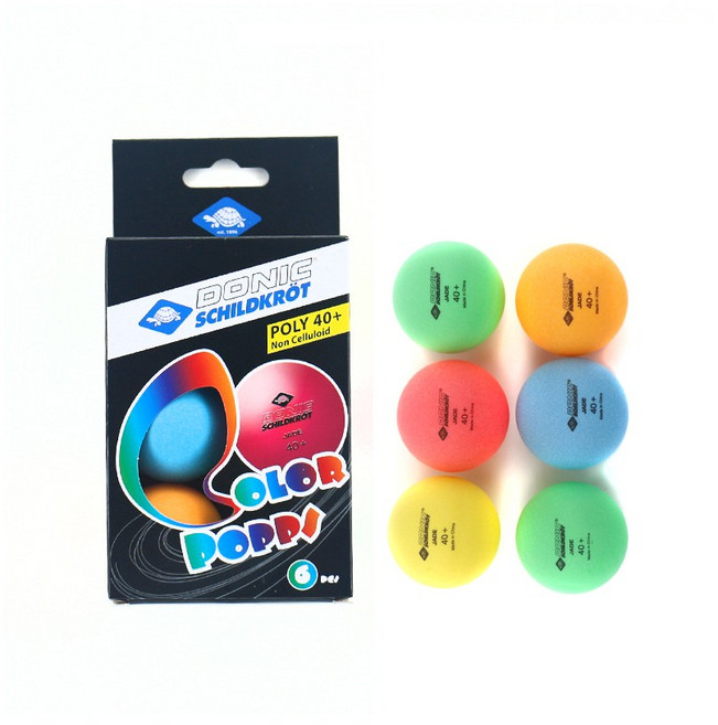 도닉 컬러 탁구공 649015, 혼합색상, 6개입, 1개