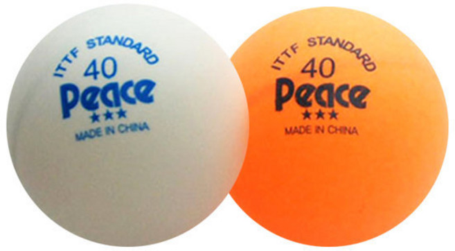 피스 3성 탁구공 12입 화이트/오렌지_연습용, 1개