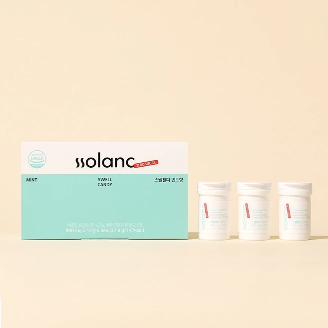 쏠랑 스웰캔디 민트 보검선인장 추출물 츄어블 무당 캔디 900mg, 2박스, 42정 - 쿠팡