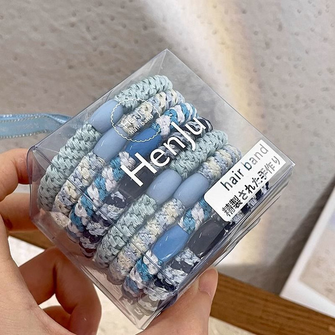 HenJu 編織彈力髮圈 8入