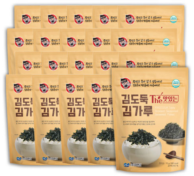 김앤김 김도둑 The 맛있는 김가루, 70g, 20개
