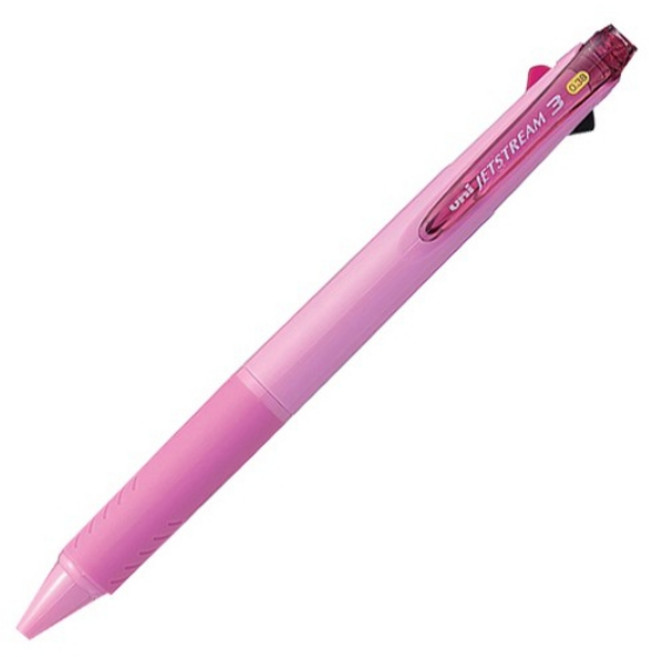 유니 제트스트림 3색 볼펜 0.38mm, 베이비핑크, 10개
