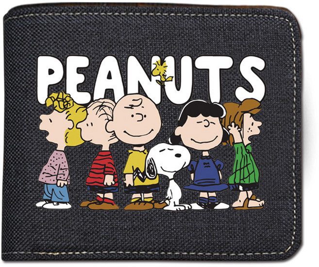 스누피 찰리 샐리브라운 우드스탁 루시 라이너스 캔버스 카드 반지갑