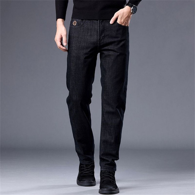 TKX 남성 기본 스트레이트 진 스탠다드핏 데일리 캐주얼 청바지 심플 데님 팬츠 사계절 착용 가능 편안한 스타일