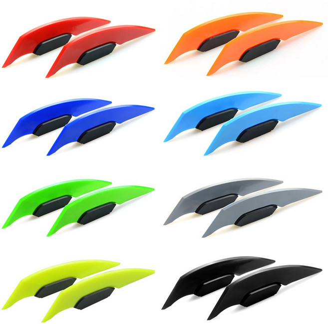 발통마켓 오토바이 카나드윙 컵윙 스포일러 차량용 립댐 에어로파츠, 슬림스포일러(그레이)