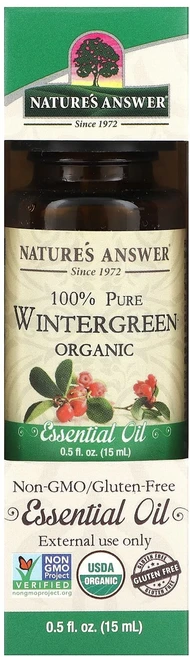 Nature's Answer 100% 순수 유기농 에센셜 오일 윈터그린 15ml(0.5fl oz) Answer (네이처스 앤서), 15ml, 1개 - 쿠팡
